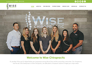 Wise Chiropractic screen capture